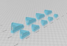 Clay Cutter STL File Optical Illusion Triangle - Modern Earr Product Image 3
