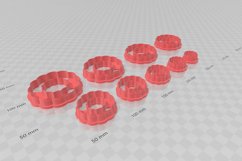 Frill Circle 2 Earring Clay Cutter - Cookie Cutter STL File Product Image 3