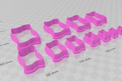 Wiggle Rectangle 1 Clay Cutter - Cookie Cutter STL File Product Image 3