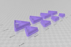 Clay Cutter STL File Triangle Diamond 1 - Earring Digital Fi Product Image 3