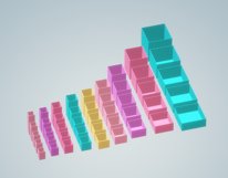 Mega Bundle Square Vase STL File - Digital Download -45 Size Product Image 3