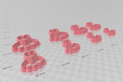 Heart Frill 3 Clay Cutter - Cookie Cutter STL File Product Image 3