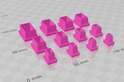 Stud Micro Rectangle 1 Clay Cutter - Cookie Cutter STL Product Image 3
