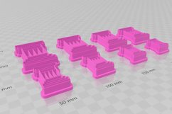Column 8 Clay Cutter - Cookie Cutter STL File Product Image 3