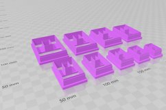 Rectangle 2 Clay Cutter - Cookie Cutter STL File Product Image 3