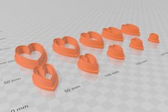 Heart 10 Clay Cutter - Cookie Cutter STL File Product Image 3