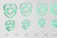 Broken Heart 3 Clay Cutter - Cookie Cutter STL File Product Image 4