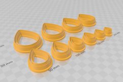 Clay Cutter STL File Teardrop Bezel Backing 1- Classic Earri Product Image 2