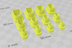 Stud Micro U Shape1 Clay Cutter - Cookie Cutter Stl Product Image 3
