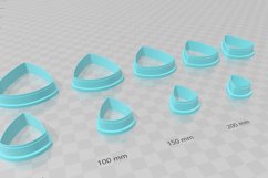 Curved Triangle 1 Clay Cutter - Cookie Cutter STL File Product Image 3