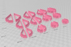 Art Deco Triangle 1 Clay Cutter - Cookie Cutter STL File Product Image 3