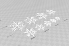 Snowflake 4 Earring Charm STL File - Digital Download -9 Siz Product Image 3