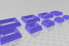 5mm Wide Bezel Square 1 Clay Cutter - Cookie Cutter STL File Product Image 3