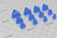 Stud Micro Rounded Triangle 1 Clay Cutter - Cookie Cutter St Product Image 3