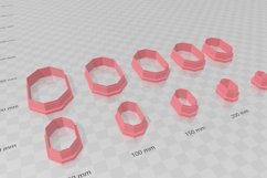 Long Octogon 1 Clay Cutter - Cookie Cutter STL File Product Image 3