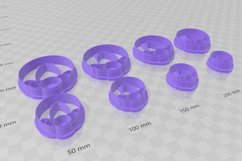 Circle Hoop 3 Earring Clay Cutter - Cookie Cutter STL File Product Image 3