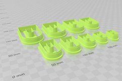 U Shape 2 Clay Cutter - Cookie Cutter STL File Product Image 3