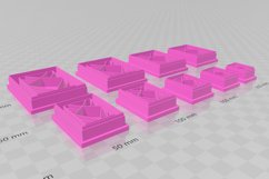 Rectangle Stained Glass Window 1 Earring Clay Cutter Product Image 3