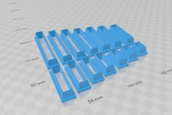 1cm Wide Rectangle Clay Cutter - STL Digital File Product Image 3