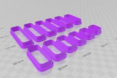 2cm Wide Rounded Rectangle Clay Cutter - Cookie Cutter STL Product Image 3