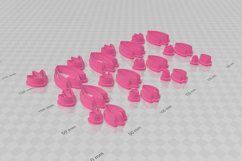 Clay Cutter STL File - Tulip Combo 1 - Earring Digital File Product Image 3