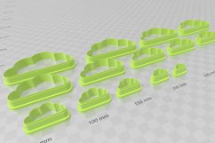 Cloud 3 Clay Cutter - Cookie Cutter STL File Product Image 3