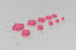 Scallop Petal Lined Clay Cutter - Art Deco Fall STL Digital Product Image 3