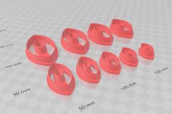 Leaf Petal 2 Clay Cutter - Cookie Cutter STL File Product Image 3