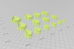 Deco Earring 6 Clay Cutter - Fan STL Digital File Download- Product Image 3