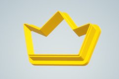 Clay Cutter STL File Crown 1 - Princess Earring Digital File Product Image 3