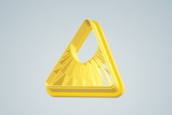 Clay Cutter STL File Triangle Diamond 1 - Earring Digital Fi Product Image 4