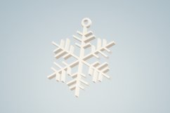 Snowflake 4 Earring Charm STL File - Digital Download -9 Siz Product Image 4