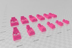 Rectangle Combo 2 Clay Cutter - Cookie Cutter STL Product Image 3