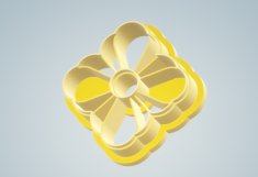 Clay Cutter STL File Art Deco Square - Earring Digital File Product Image 4