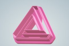 Clay Cutter STL File Optical Illusion Triangle - Modern Earr Product Image 4