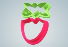 Clay Cutter STL File Strawberry Combo- Earring Digital File Product Image 4