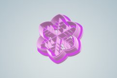 Clay Cutter STL File Snowflake 4 - Christmas Earring Digital Product Image 3