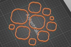 Circle Loop Open Back Bezel 1 Earring Charm STL File - Digit Product Image 3