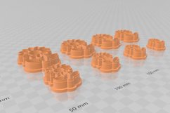 Sunflower 2 Clay Cutter - Cookie Cutter STL File Product Image 3