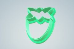 Clay Cutter STL File Strawberry Fruit 1- Summer Earring Digi Product Image 4