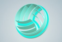 Clay Cutter STL File volley ball - Earring Digital File Down Product Image 4