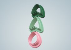 Clay Cutter STL File - 3 Drop Combo - Earring Digital File D Product Image 4