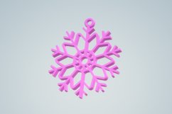 Snowflake 1 Earring Charm STL File - Digital Download -12 Si Product Image 3