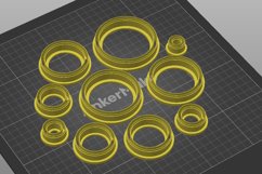 Clay Cutter STL File - Circle Bezel 4- Earring Digital File Product Image 4