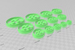 Button 3 Earring Clay Cutter -Cookie Cutter Product Image 3