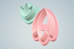 Clay Cutter STL File - Tulip Combo 1 - Earring Digital File Product Image 4