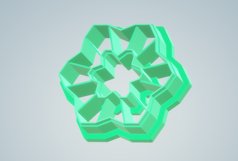 Clay Cutter STL File Flower Hexagon 6- Earring Digital File Product Image 4