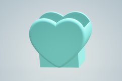 Heart Vase 1 STL File - Digital Download -5 Sizes- Homeware, Product Image 4