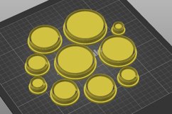 Clay Cutter STL File - Circle Bezel 3- Earring Digital File Product Image 5