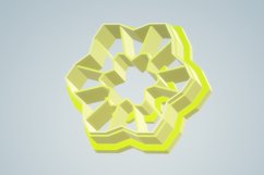 Clay Cutter STL File Flower Hexagon 4 - Earring Digital File Product Image 4